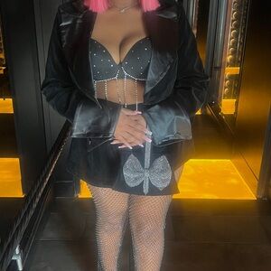 Ellaé Lisqué ‘Out For the Night’ Black Velvet Set ! Worn Once!